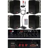 Lastvoice Black Large Paket-3 Hoparlör ve Amfi Anons Ses Sistemi Seti