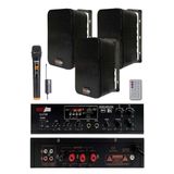 Lastvoice Black Large Plus Paket-2 Hoparlör ve Amfi Anons Ses Sistemi Seti