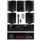 Lastvoice Black Large Plus Paket-4 Hoparlör ve Amfi Anons Ses Sistemi Seti