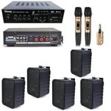 Lastvoice Black Large Plus Paket-4 Hoparlör ve Anfi Anons Ses Sistemi Seti