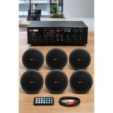 Lastvoice Black Small 6, Tavan Hoparlör ve Anfi Ses Sistemi Paketi (1 Anfi + 6 Hoparlör) - Adaçayı Yeşili