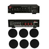Lastvoice Black Small-6 Tavan Hoparlör ve Anfi Ses Sistemi Paketi