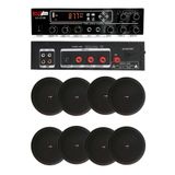 Lastvoice Black Small-7 Tavan Hoparlör ve Anfi Ses Sistemi Paketi