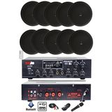 Lastvoice Black Small-8 Tavan Hoparlör ve Anfi Ses Sistemi Paketi