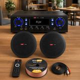 Lastvoice Black Stately Pack-2 Tavan Hoparlörü ve Anfi Ses Sistemi Seti - Paket-1