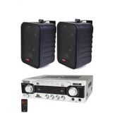 Lastvoice Black Wall Small Paket-1 Hoparlör ve Anfi Ses Sistemi Seti