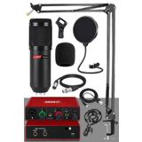 Lastvoice BM800-GLX-500 PRO Ses Kartı ve Condenser Mikrofon Stand Filtre Seti