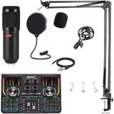 Lastvoice BM800 Titanium V2 Set Efektli Ses Kartı Mikrofon Stand Kayıt Canlı Yayın (PC ve Telefon)
