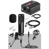 Lastvoice BM800GP Pak Condenser Mikrofon Phantom Power Mini Tripod Ses Kartı
