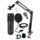 Lastvoice BM800XLR Condenser Shock Mount + Stand + Pop Filtre + Mikrofon