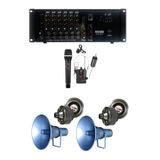 Lastvoice Cami Minare Ezan Hoparlör Ses Sistemi Small Paket-2, 600W Anfisi, 100W Driver, Gri