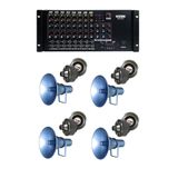 Lastvoice Cami Minare-Ezan Ses Sistemi Profesyonel Paket, 8 Kanal 2x500W Stereo Amfi, Hoparlör ve Mikrofon Seti