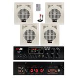 Lastvoice Eko Paket-2 Anfi ve Duvar Tipi Hoparlör Ses Sistemi Paketi, Beyaz, 100W