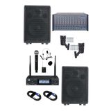 Lastvoice Elit Plus Paket-2 Profesyonel Ses Sistemi Mikser Amfi Hoparlör Mikrofon - Siyah