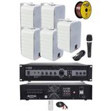 Lastvoice High Voice Paket-2 Bölgeli Amfi ve Duvar Hoparlör Ses Anons Sistemi Seti
