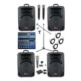 Lastvoice Lastvoice Ample Center Paket-4 Aktif hoparlör ve Mixer Full Ses Sistemi Seti