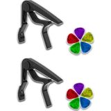 Lastvoice Lct-999X Black Gitar Capo Metal Kapo Kaliteli ( 2Lı Set + 10 Pena)