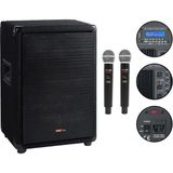 Lastvoice Lps-10Ma Mikrofonlu Portatif Ahşap Kabin Hoparlör 10 İnç 600W