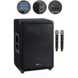 Lastvoice LPS-12MA Mikrofonlu Portatif Ahşap Kabin Hoparlör 12 İnç 800W