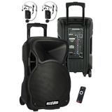 Lastvoice Ls-P1915hh Portatif Taşınabilir 2'Li Headset Mikrofonlu Seyyar Ses Sistemi 15 İnç 1200 Watt
