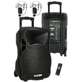 Lastvoice LS-P1915HH Portatif Taşınabilir Ses Sistemi, 15 İnç, 1200 Watt, 2'li Kablosuz Headset Mikrofonlu, Siyah