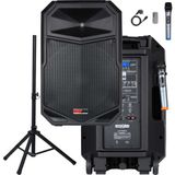 Lastvoice LS-P2915 15 Inç 850 Watt Portatif Mikrofonlu Taşınabilir Ses Sistemi Siyah Renkli