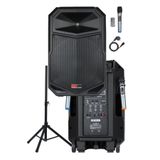 Lastvoice LS-P2915 Portatif Taşınabilir Mikrofonlu Şarjlı Ses Sistemi, 15 İnç, 850 Watt, Siyah