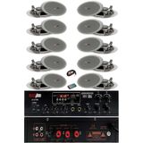 Lastvoice LV-2100 Anfi, 10 Adet Tavan Hoparlörü Ses Sistemi Paketi, 2x100 Watt, Bluetooth, USB, Mikrofon Girişli