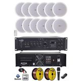 Lastvoice Maxx Paket-6 Tavan Hoparlörü ve 6 Bölgeli Anfi Ses Sistemi Paketi (Full Set)
