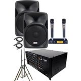 Lastvoice School Paket-1 Okul Tören Ses Sistemi Full Set (Hoparlör Amfi Mikrofon Stand)