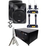 Lastvoice School Paket-2 Okul Tören Ses Sistemi Full Set (Hoparlör Amfi Mikrofon Stand)