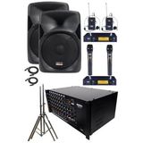 Lastvoice School Paket-2 Okul Tören Ses Sistemi Full Set (Hoparlör Anfi Mikrofon Stand)
