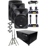 Lastvoice School Paket-3 Okul Tören Ses Sistemi Full Set (Hoparlör Amfi Mikrofon Stand)