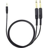 Lastvoice Ses Ara Kablosu 1,5 m 3.5 mm Jack To 2x6.35 mm Jack Dayanıklı Tasarım