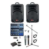 LastvoiceLastvoice Ample Center-Paket-2 Aktif hoparlör ve Mixer Full Ses Sistemi Seti
