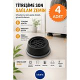 Lataris 4 Adet Beyaz Eşya Altlığı Ayağı Çamaşır Bulaşık Makinası Buzdolabı Yükseltici ve Titreşim Önleyici