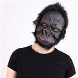 Lateks Goril Maskesi Maymun Maskesi Et Maskesi Orangutan Siyah Saçlı 1 No - Lisinya - 001-Renkli