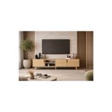 Latina Ahşap Ayaklı Tv Ünitesi Tv Sehpası 180 Cm Safir Meşe