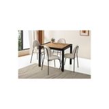 Lato Mini Masa, Nova Sandalye, Dışbudak, 80x70 MTK2911-DBK-SYH