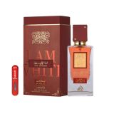 Lattafa Ana Abiyedh Scarlet EDP 100 ml, uzun ömürlü kadınlar için Arap parfümü, şarj edilebilir püskürtücü dahil, kiraz, vanilya ve pembe notaları ile tatlı çiçek kokusu (Ana Abiyedh Scarlet)