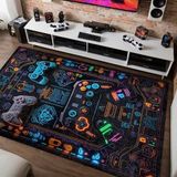 Latte Dizayn Nerf Gamer Halısı Şönil Pamuk Tabanlı Kaymaz Yıkanabilir Gaming Oyuncu Odası Halısı 160x230