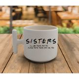 Latte & Espresso El Yapımı Friends Yazılı T Kulp Kupa 200 ml - Yeşil - 300 cc