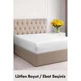 Latte Tekstil Beyaz Renkli Pamuklu Penye Kumaş Fitted Lastikli Çarşaf Tek-Çift-Battal Ebat - 100 x 200