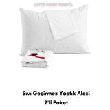 LATTE TEKSTİL Beyaz Renkli, Pamuklu, Sıvı Geçirmez Yastık Alezi ve Yastık Koruyucu (50 x 70 cm) 2 Adet