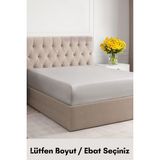 Latte Tekstil Gri Renkli Pamuklu Penye Kumaş Fitted Lastikli Çarşaf Tek-Çift-Battal Ebat - 90 x 190