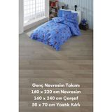 Latte Tekstil Örümcek Adam Desenli, Çocuk / Genç Pamuklu Ranforce Kumaş Nevresim Takımı - 160 x 220 cm - Mavi