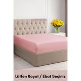 Latte Tekstil Pembe Renkli Pamuklu Penye Kumaş Fitted Lastikli Çarşaf Tek-Çift-Battal Ebat - 90 x 190