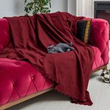 Latuda Concept Kaymaz Koltuk Örtüsü Çift Taraflı Mikrofiber Şönil 175x215 cm Bordo – Kedi Köpek ve Çocuk Dostu - 175 x 215 cm