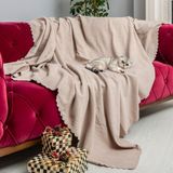 Latuda Concept Kaymaz Koltuk Örtüsü Çift Taraflı Mikrofiber Şönil 175x215 cm Camel – Kedi Köpek ve Çocuk Dostu - 175 x 215 cm