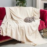 Latuda Concept Kaymaz Koltuk Örtüsü Çift Taraflı Mikrofiber Şönil 175x215 cm Ekru – Kedi Köpek ve Çocuk Dostu - 175 x 215 cm